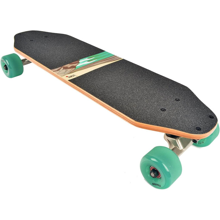 JUCKER HAWAII Скейтборд City Cruiser з дерева для дітей та дорослих, міні лонгборд WOODYBOARD PONO, комплектний