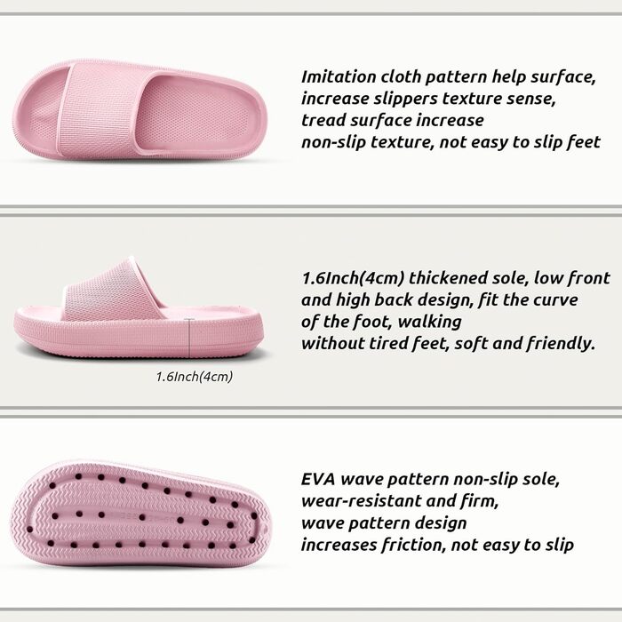 Шльпанці Badelatschen Cozislides: жіночі та чоловічі шльпанці для дому та пляжу, антиковзкі, рожеві, 37/38 EU