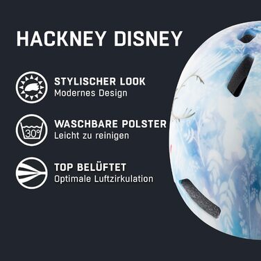 Дитячий велошолом ALPINA Hackney з LED, Frozen II, S (47-51 см) - легкий та міцний