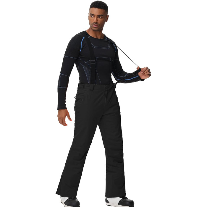 Комплект гірськолижний чоловічий HOTIAN: куртка та штани. Теплий, водонепроникний, вітронепроникний костюм для сноуборду та гірськолижного спорту. Розмір M. HB+BK