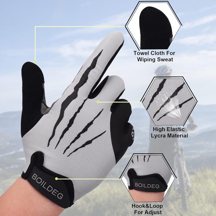 Велосипедні рукавички без пальців для фітнесу, дихаючі, з неслизьким покриттям та амортизацією, для їзди на велосипеді, для чоловіків та жінок, зелені (S, чорно-сірий)