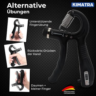 Набір для тренування сили хвату 2 шт. 5-60 кг - тренажер для пальців, рук та передпліччя. З лічильником, чорний