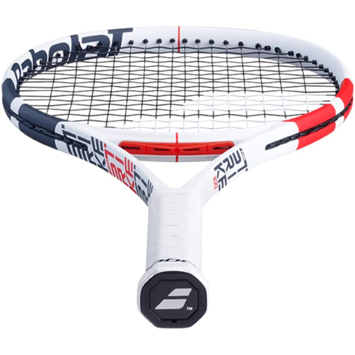 Тенісна ракетка Babolat Pure Strike 100 U, біло-червона, для професіоналів