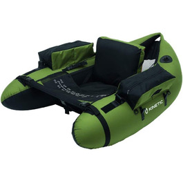 Плавучий човен Fish Hunter Kinetic Belly Boot до 115 кг, 6 кг, з ножним насосом, 135x105 см, 4 повітряні камери, з ременями для перенесення