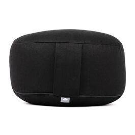 Подушка для медитації Bodhi Rondo ECO: Йога-подушка з органічною житньою лузгою, бавовняний чохол, висота 20 см (Чорний)