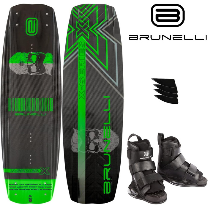 Вейкборд Brunelli Carbon 138 см з кріпленнями XL (43-47)