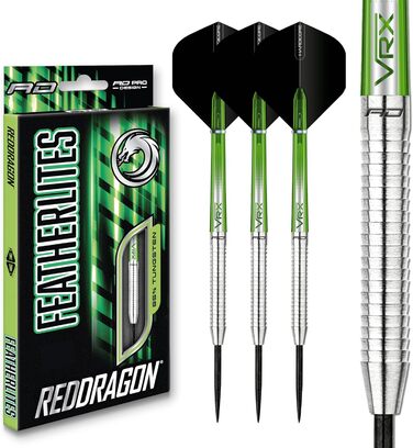 RED DRAGON Featherlite 2: набір дартсів 12г з вольфраму з оперенням і стрижнями