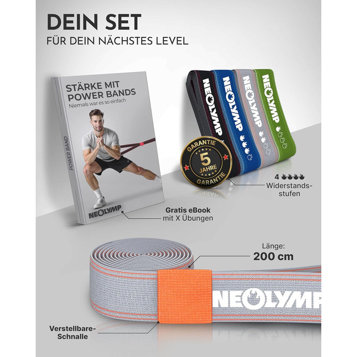 Стрічка для гімнастики Neolymp: екологічна, міцна, для різноманітного тренування – фітнес-стрічка, резистентна стрічка