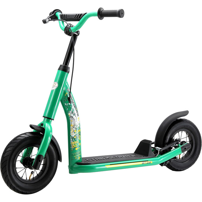 Самокат дитячий STAR SCOOTER City Kick Scooter 10 дюймів, зелений, з повітряними колесами, регульована висота, для дітей від 5 років