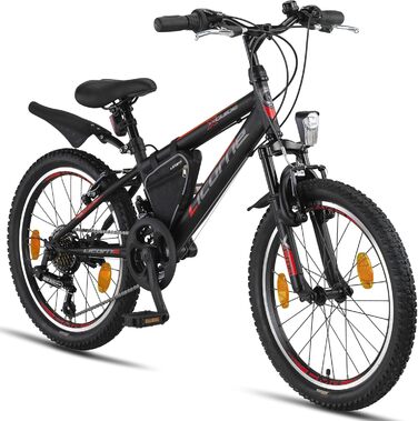 Гірський велосипед Licorne Bike Guide Premium 20 дюймів для дітей, чоловіків і жінок, 21-швидкісний (18 передач у 20-дюймовій версії)