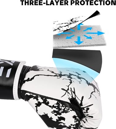 Боксерські рукавички для дітей CKE, 5-12 років, тренувальні, для боксерського мішка, кікбоксингу, муай-тай, зелені (чорно-білі)