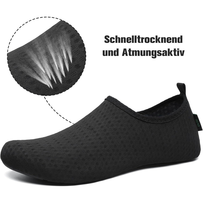 Чоботи для плавання Saguaro: чоловічі та жіночі, для води, пляжу, серфінгу, дайвінгу, неопренові, чорні, розмір EU 36-47