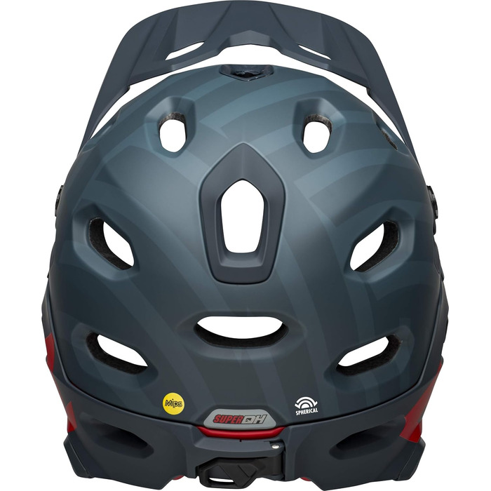 Велошолом Bell Super DH Spherical Prime матовий синьо-червоний, для даунхілу, розмір L