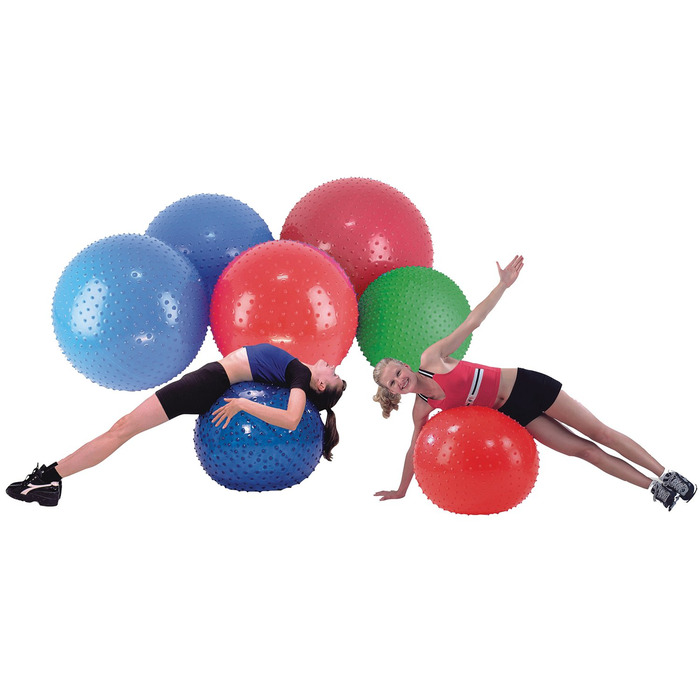 Гімнастичний м'яч CanDo SENSI-Ball з шипами, червоний, 100 см – сидячий та моторний фітнес-м'яч для тренувань