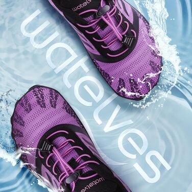 Взуття для плавання та фітнесу WateLves: зручні аквашузи з широкою носовою коробкою (фіолетовий, 38 EU)
