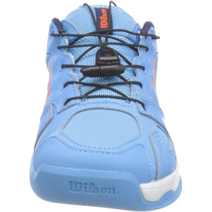 Тенісне взуття Wilson Rush Pro Jr Ql Carpet для дітей, біле (33 2/3 EU, блакитно-біло-помаранчеве)