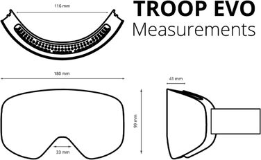 Гірськолижна маска NAKED Optics TROOP EVO з лінзою для поганої погоди, чоловіча та жіноча сноуборд-маска зі змінними лінзами для снігу та туману