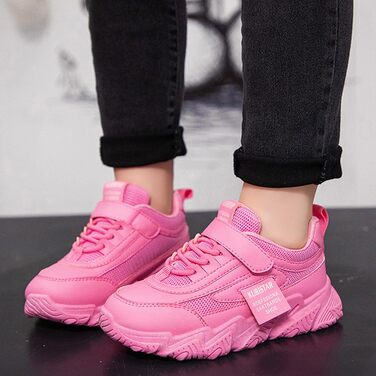 Дитячі кросівки для дівчаток: легкі, дихаючі, зручні, з неслизькою підошвою. Модні кросівки для активного відпочинку, розмір 31 EU, колір: гарячий рожевий