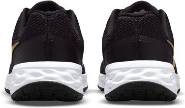 Кросівки Nike Revolution 6 NN (GS) для гімнастики, чорні з металік золотом та білим, великий розмір