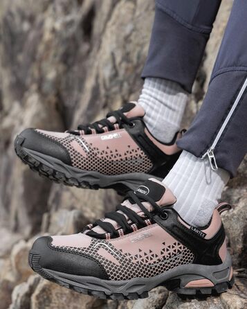 Водонепроникні трекінгові черевики для чоловіків та жінок. Легкі туристичні черевики для хайкінгу, розміри 38-46 EU, колір рожевий