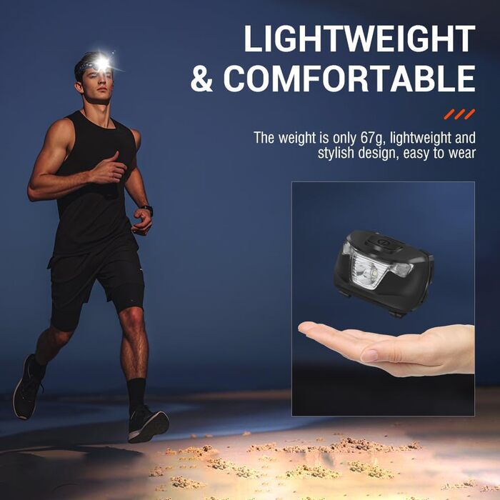 Кепка-ліхтар BORUIT BR01 LED, червоний промінь, акумулятор AAA, 4 режими світла, IP66, водонепроникна, для дорослих та дітей, кемпінг, біг, походи, риболовля, чорний