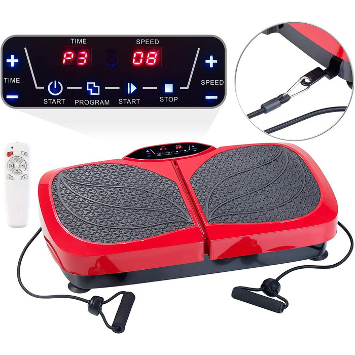 Віброплатформа Newgen Medicals Sport: фітнес-платформа з осциляцією та 2 еспандерами (до 100 кг)
