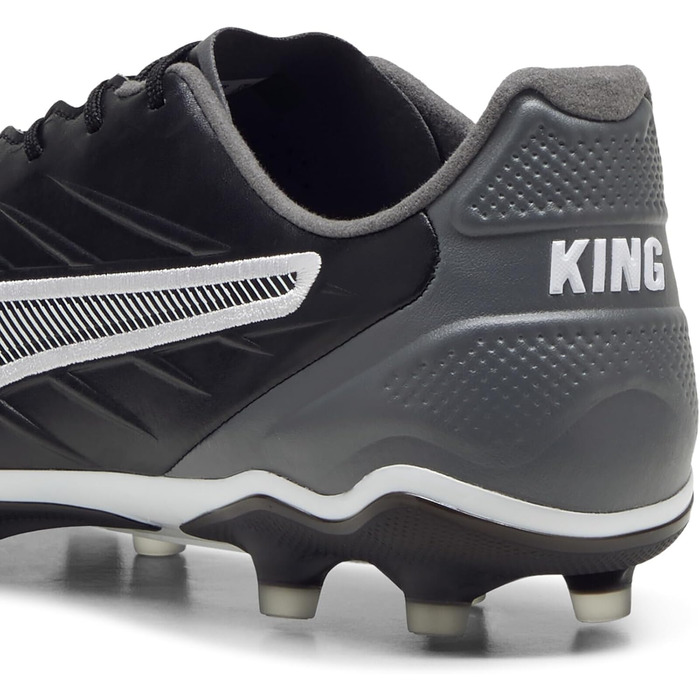 Футбольне взуття PUMA King Pro Fg/Ag, 45 EU, чорний/білий/темно-сірий