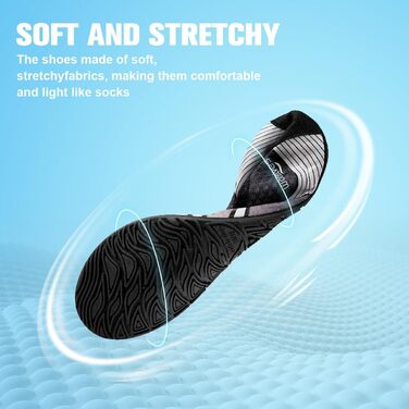 Чоботи для плавання WateLves: чоловічі та жіночі, дихаючі, швидковисихаючі, унісекс, 40/41 EU, сірий колір