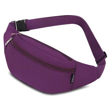 Сумка на пояс жіноча та чоловіча Bauchtasche для фітнесу, спорту, велосипеда, кемпінгу. Лілова, універсальний розмір