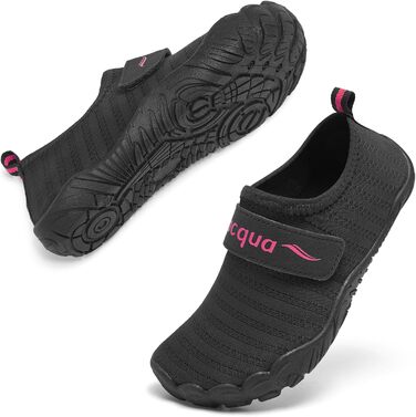 Дитячі шкарпетки-мокасини Raqua для плавання та водних розваг, чорно-рожеві, 31 EU