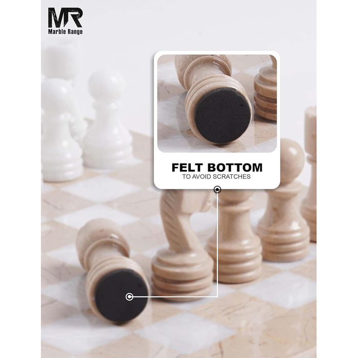 Шаховий набір з мармуру для дорослих, ручної роботи, 32 фігури, 2 додаткові королеви, коробка для зберігання, розкішна подорожна гра, елегантний подарунок для дому (Кораловий & Темно-коричневий) (Верона & Білий)