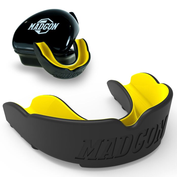 Захисний капу для спорту Guardian: бокс, MMA, кікбоксинг. Зручний, регульований, чорно-зелений/чорно-жовтий