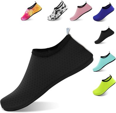 Водні черевики для чоловіків та жінок. Швидковисихаючі, дихаючі, спортивні аквашузи для плавання, йоги та відпочинку на пляжі. Розміри 34-45 EU, чорний колір