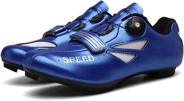 Велосипедні шкарпетки для чоловіків та жінок, MTB, шосейні, кросівки, дихаючі, для активного відпочинку, сумісні з SPD-SL/SPD, 36-47 EU, білий (43 EU, синій)