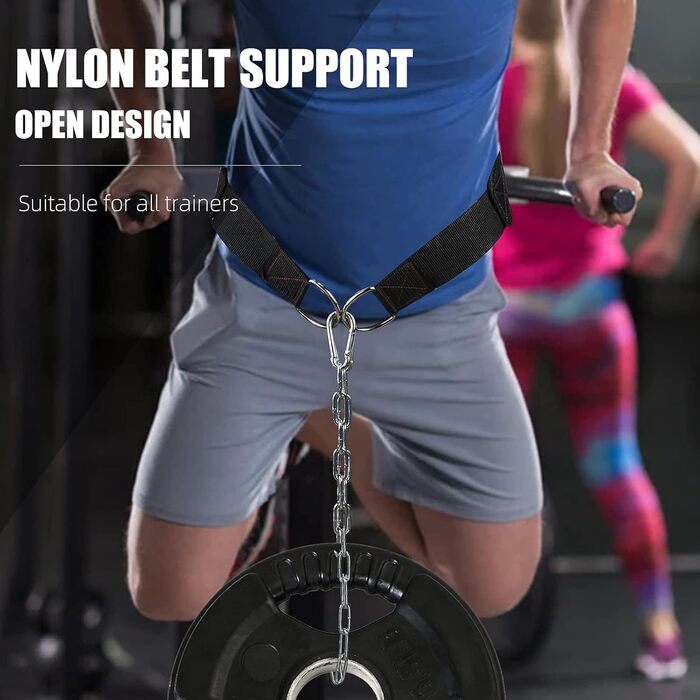 Регульований тренувальний ремінь для віджимань з ланцюгом, підтримка спини та талії, захист від травм, фітнес-ремень для силових тренувань