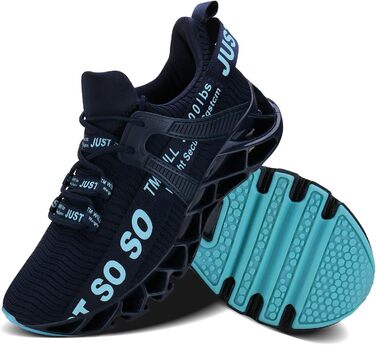 Чоловічі кросівки для бігу Wonesion, спортивне взуття, дихаючі, з антиковзкою підошвою, розмір 44 EU, блакитні