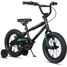 Дитячий велосипед cubsala у стилі BMX, 12/16 дюймів, з додатковими колесами, V-гальмо, для хлопчиків і дівчаток 1–8 років, різні кольори