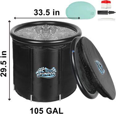 Тонна для криотерапії Eistonne Oval 120x70x70 см – для швидкої регенерації після спорту, з 5-шаровою ізоляцією та складним дизайном