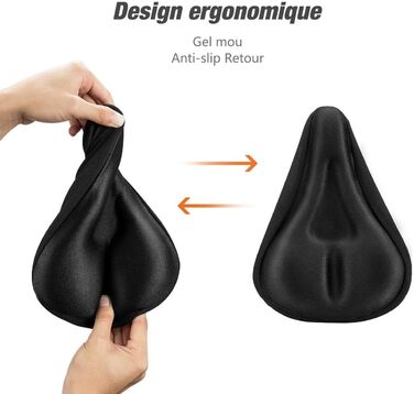 Покриття для сідла велосипеда, гелевий чохол на сідло для шосе, гірського велосипеда, захист сідла для велосипедного сидіння, чорний