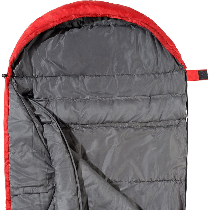 Сплячий мішок Black Crevice Alaska 250 I - червоний, 215 см | Сплячі мішки для кемпінгу | З чохлом | Дихаючий та водонепроникний