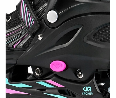 Роликові ковзани 3в1 Croxer Optima, регульовані, Mint/Pink, розмір 35-38