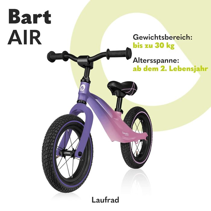 Беговел Lionelo Bart Air/Violett для дітей 2-3 років, 12