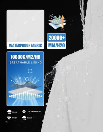 Жіноча куртка Pioneer Camp для сноуборду та гірськолижного спорту, водонепроникна, вітрозахисна, тепла, зимова, біла, розмір S