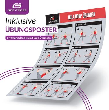 Обруч для схуднення Gate Fitness (1.2/1.5/2 кг) з хвилястою поверхнею для дорослих та дітей, фітнес-обруч з пінополіуретану фіолетового кольору