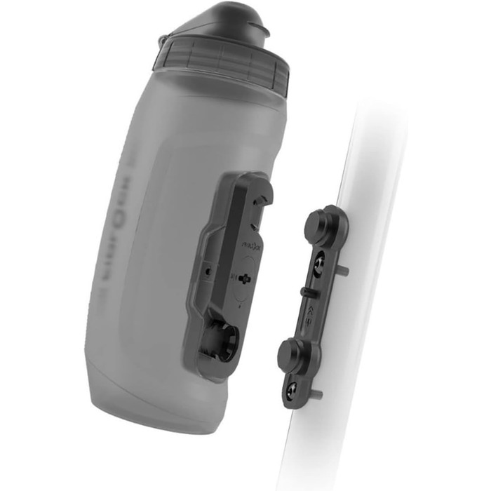 Велосипедна пляшка Fidlock Twist 590 мл, прозора з чорною кришкою, з магнітним кріпленням