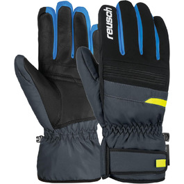 Унісекс рукавички Reusch Brandon R-tex XT для чоловіків, темно-сірі/жовті, розмір 9, водонепроникні зимові перчатки