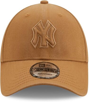 Кепка New Era 9FORTY New York Yankees з вишитим логотипом MLB, бежева