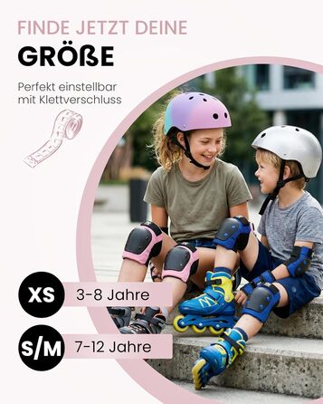 Захист для колін та ліктів 99FLIPS для дітей 3-8 років, рожевий (Candy PINK) - комплект для роликів, скейтборду, самокату (XS)