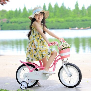 Дитячий велосипед Royal Baby Little Swan з додатковими колесами для дівчаток, 12, 14, 16, 18 дюймів, від 3 до 10 років