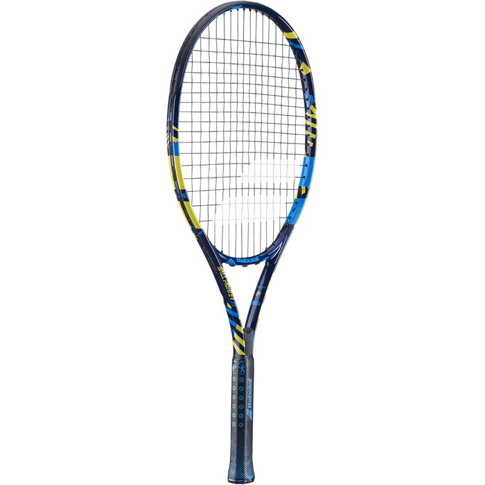 Дитяча тенісна ракетка Babolat Ballfighter 25, синьо-жовта, натягнута, 220 г